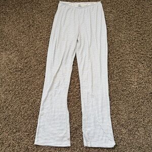 White and Blue Striped Pants